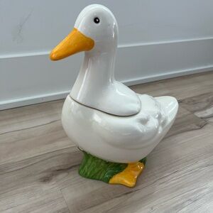 Vintage Metlox Ceramic Duck Large Cookie Jar